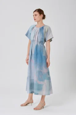 Frame Smocked Midi Dress