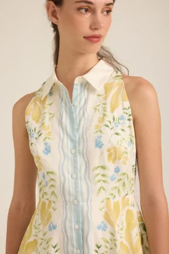 Garden Button-Down Midi Dress