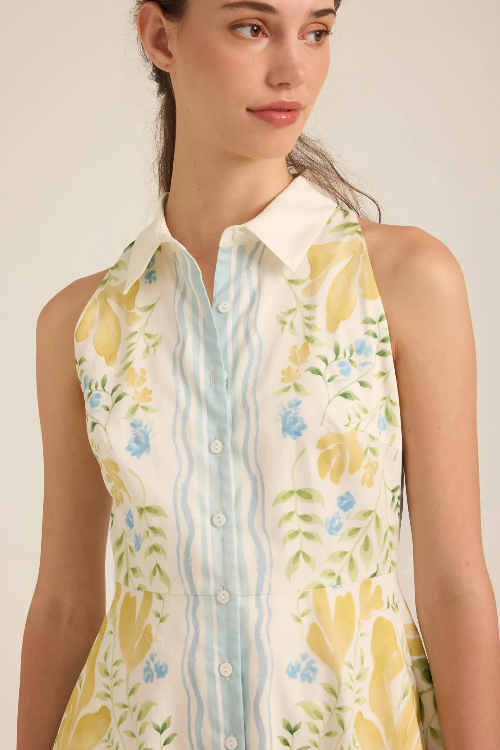Garden Button-Down Midi Dress