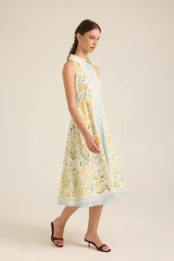 Garden Button-Down Midi Dress