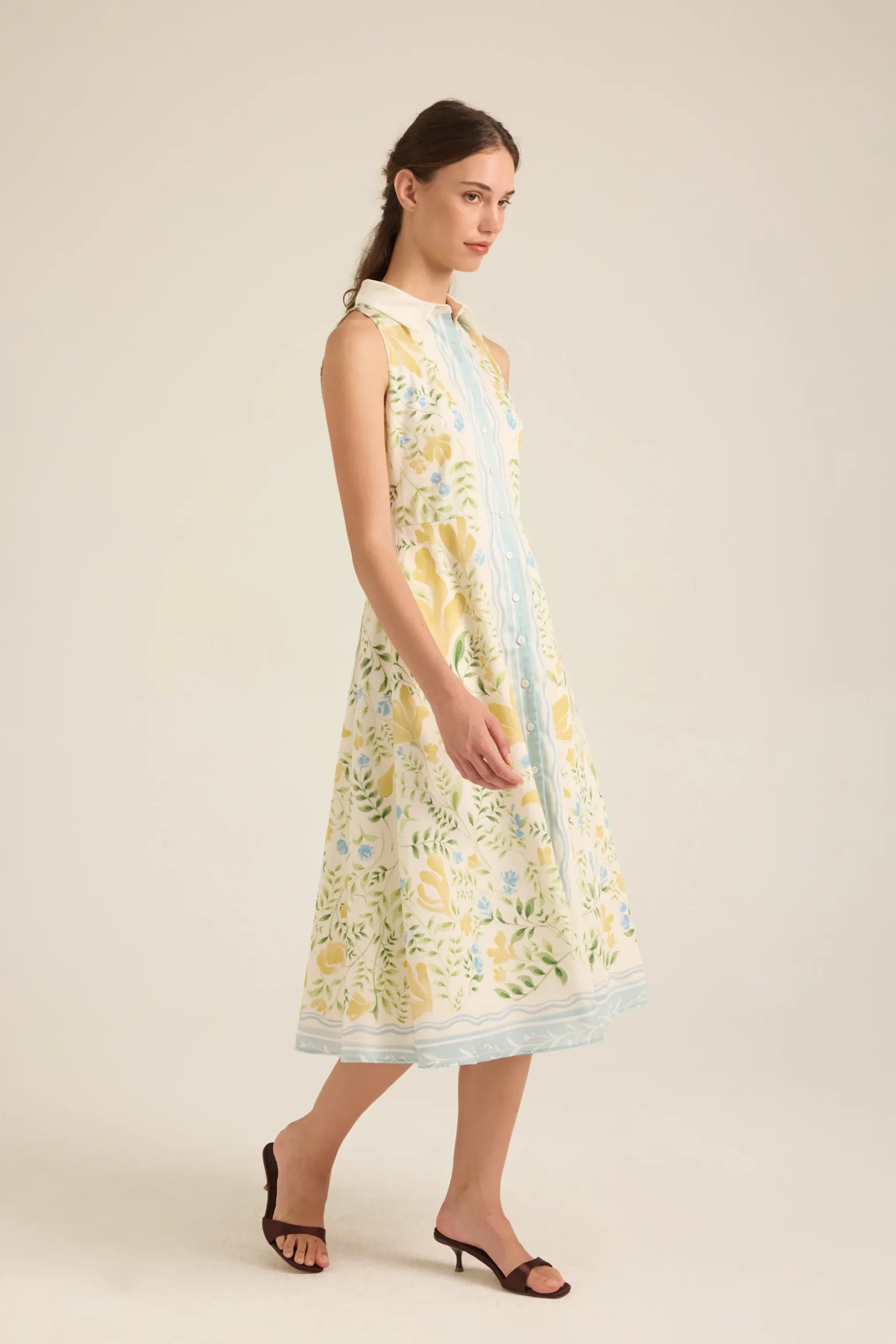 Garden Button-Down Midi Dress