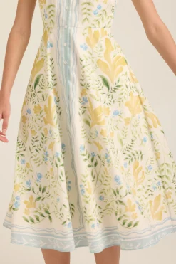 Garden Button-Down Midi Dress