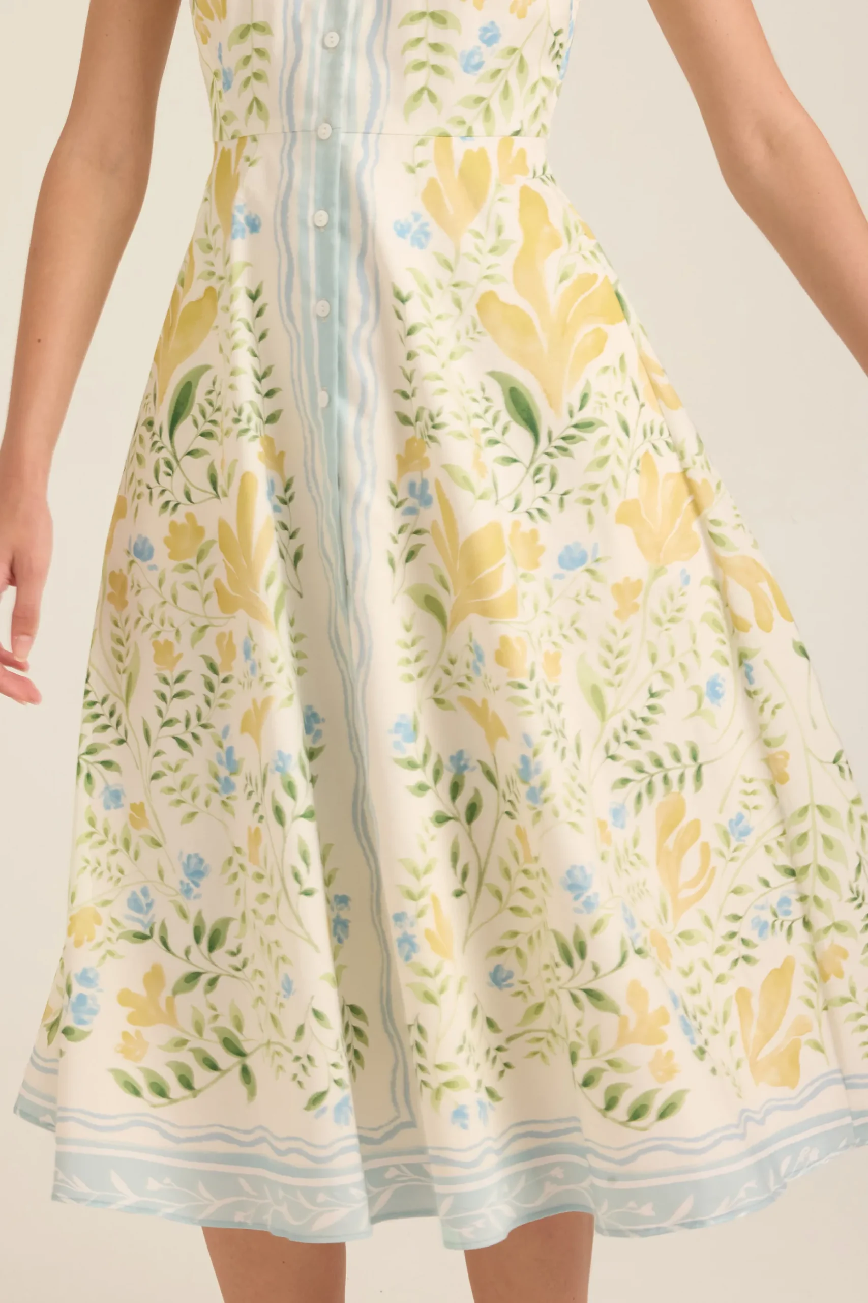 Garden Button-Down Midi Dress