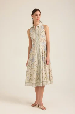 Garden Button-Down Midi Dress