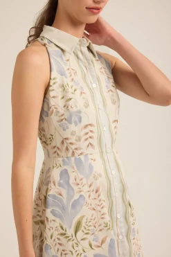 Garden Button-Down Midi Dress