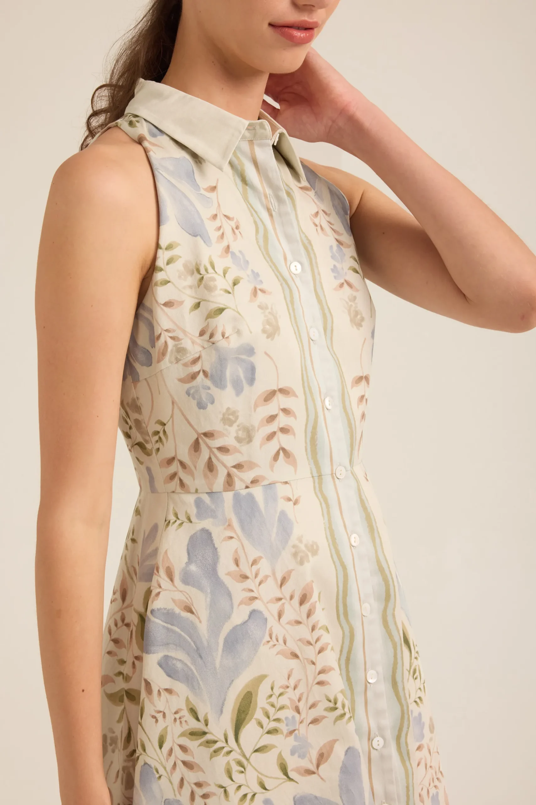 Garden Button-Down Midi Dress