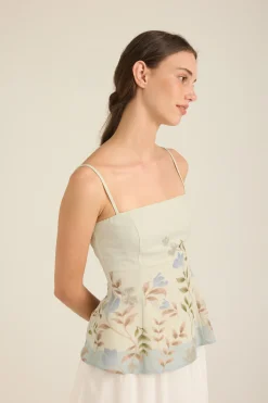 Garden Peplum Cami Top