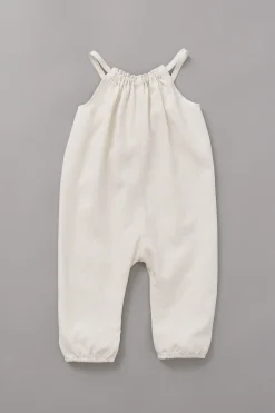 Gathered Linen Jumpsuit