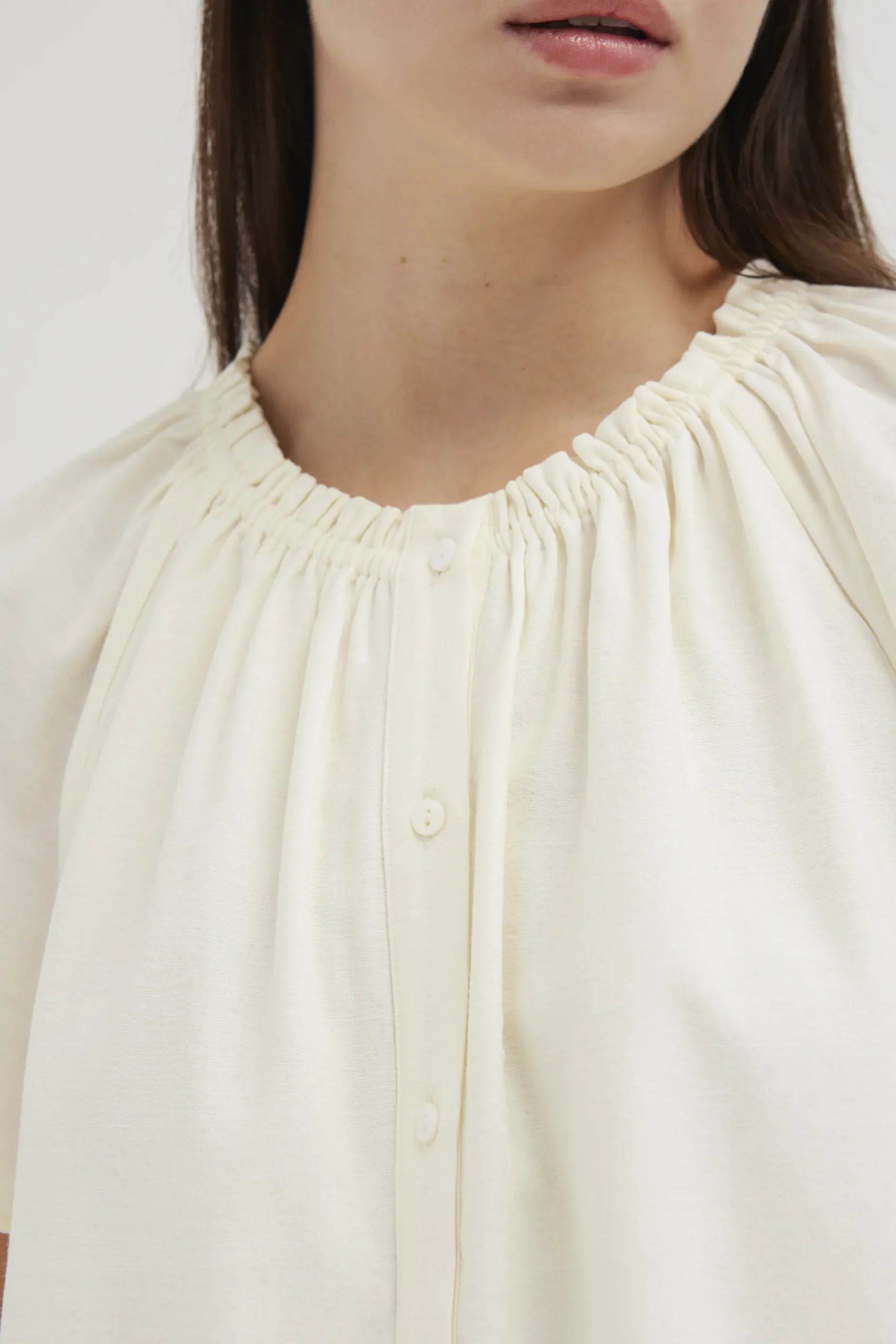 Gathered Rayon Top