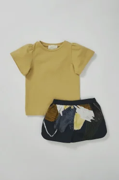 Gathered Sleeve Tee