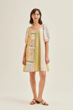 Heirloom Puff-Sleeve Shift Dress