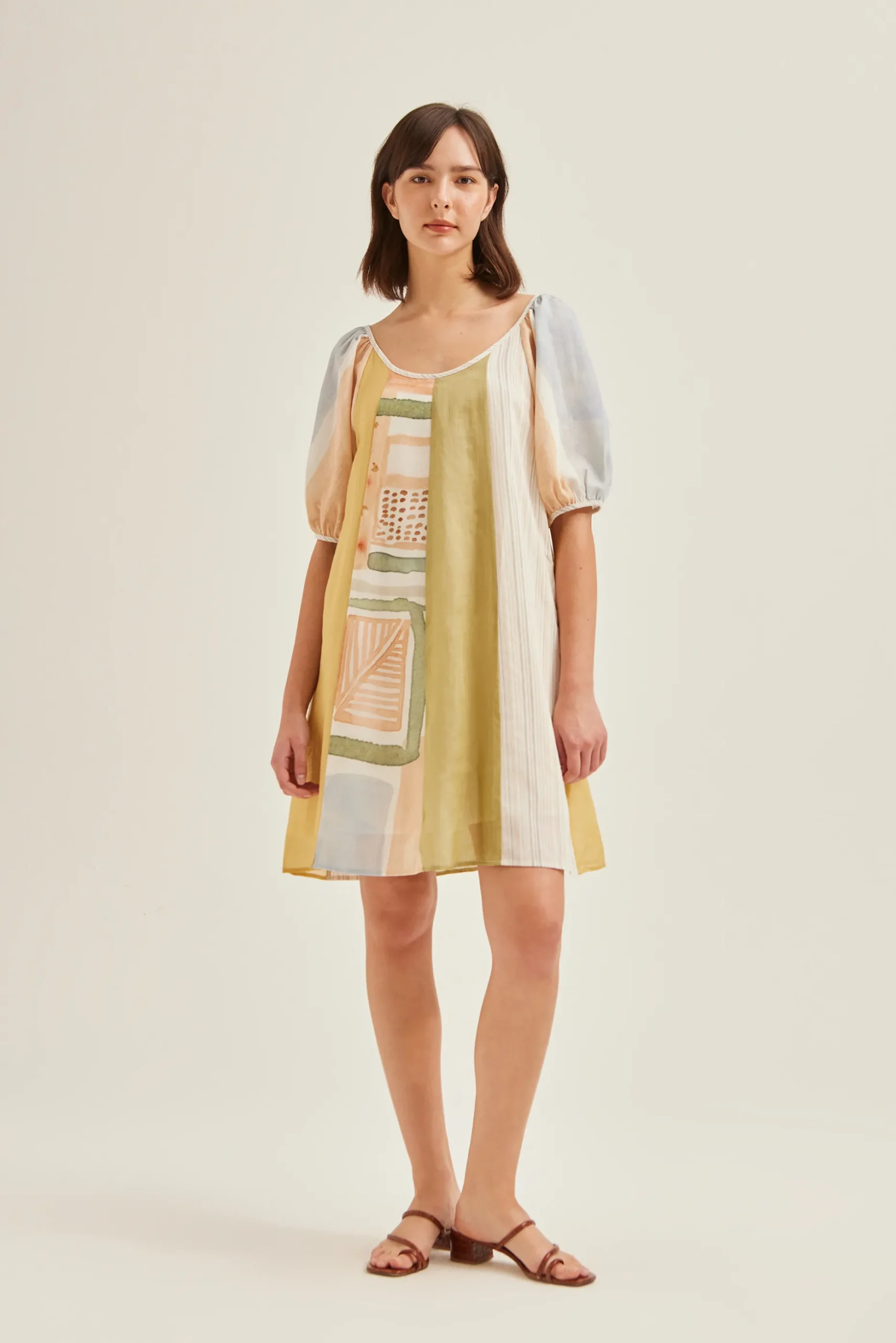 Heirloom Puff-Sleeve Shift Dress