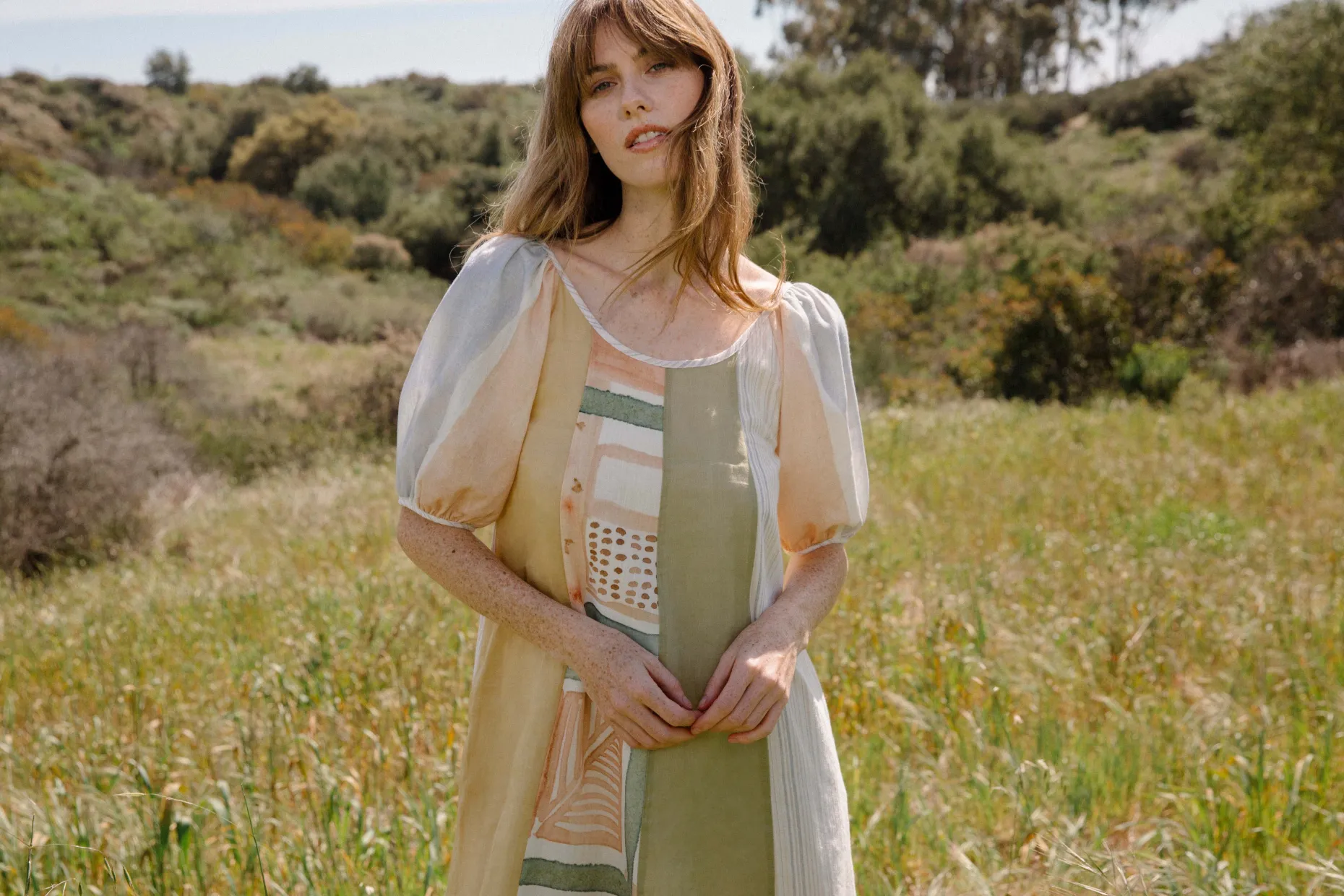 Heirloom Puff-Sleeve Shift Dress