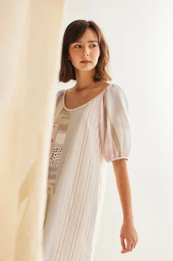 Heirloom Puff-Sleeve Shift Dress