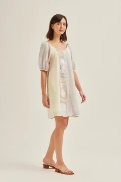Heirloom Puff-Sleeve Shift Dress