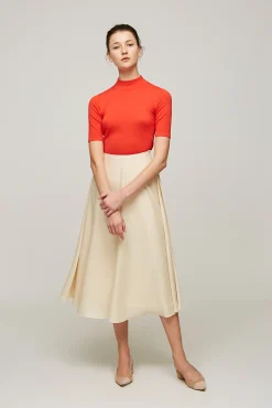 High-Neck Knit Top