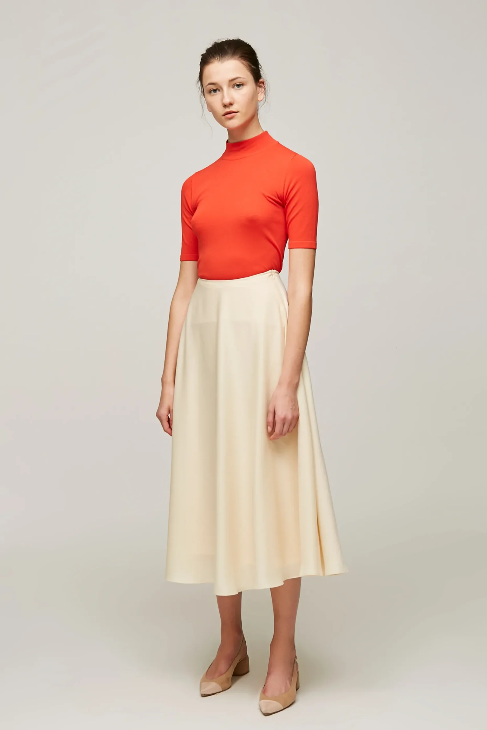 High-Neck Knit Top