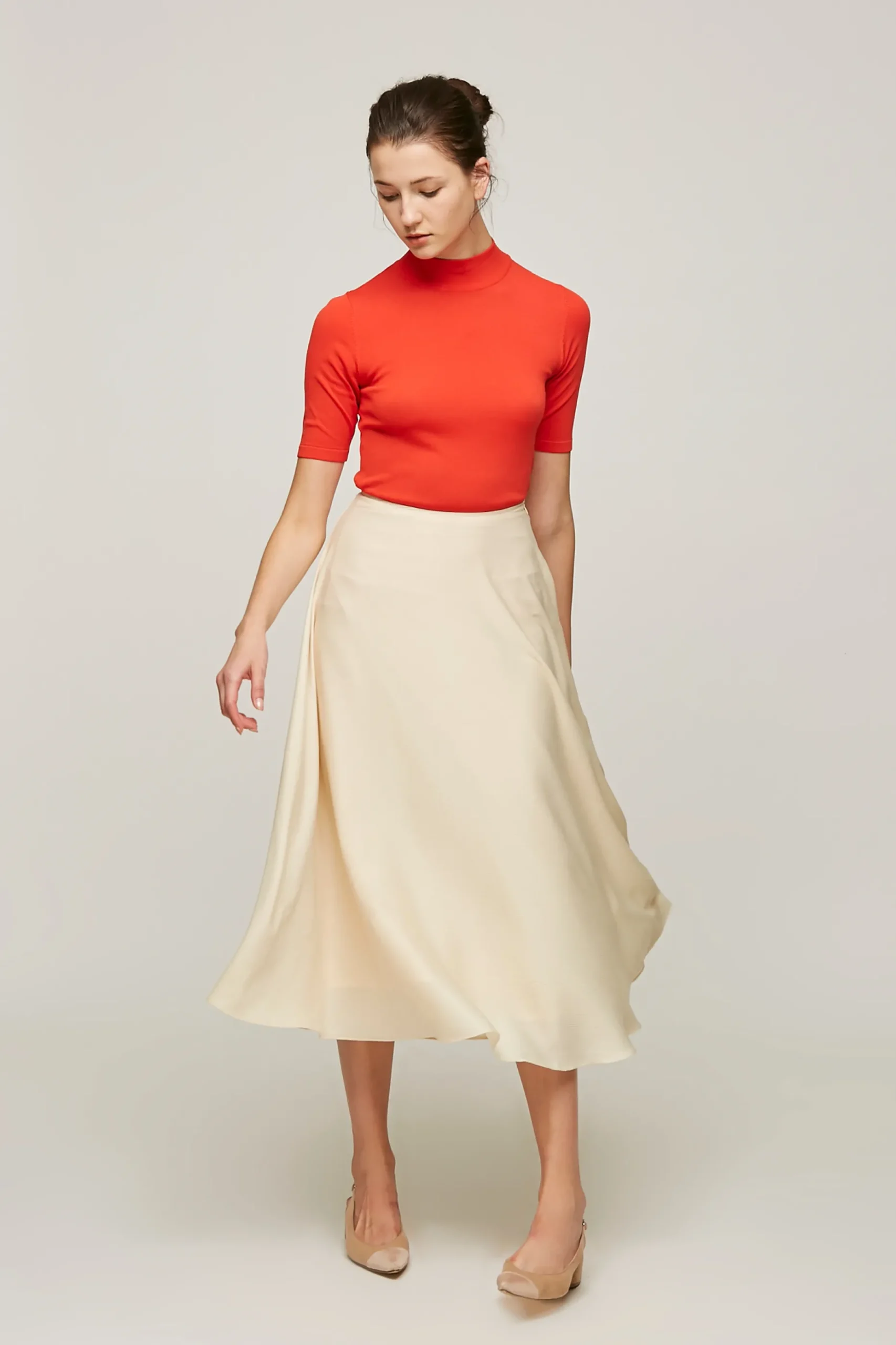 High-Neck Knit Top