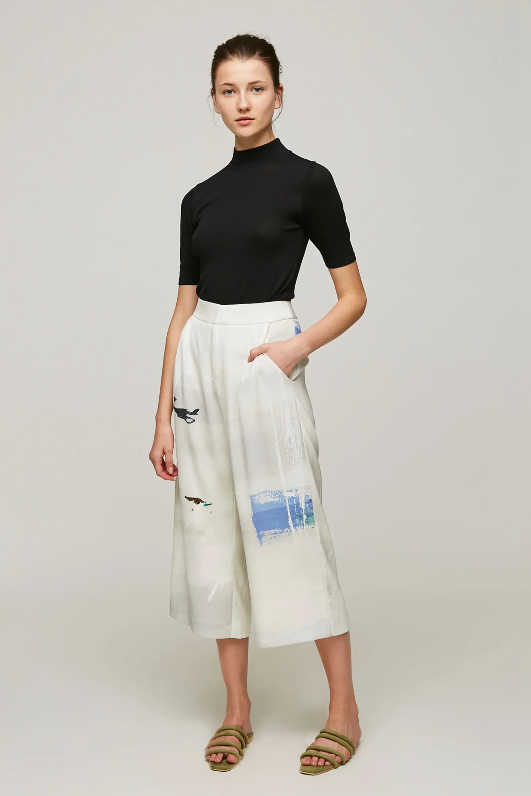 High-Neck Knit Top