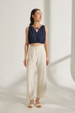 High-Waisted Longline Pants