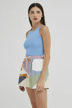 Knitted Boat-Neck Top