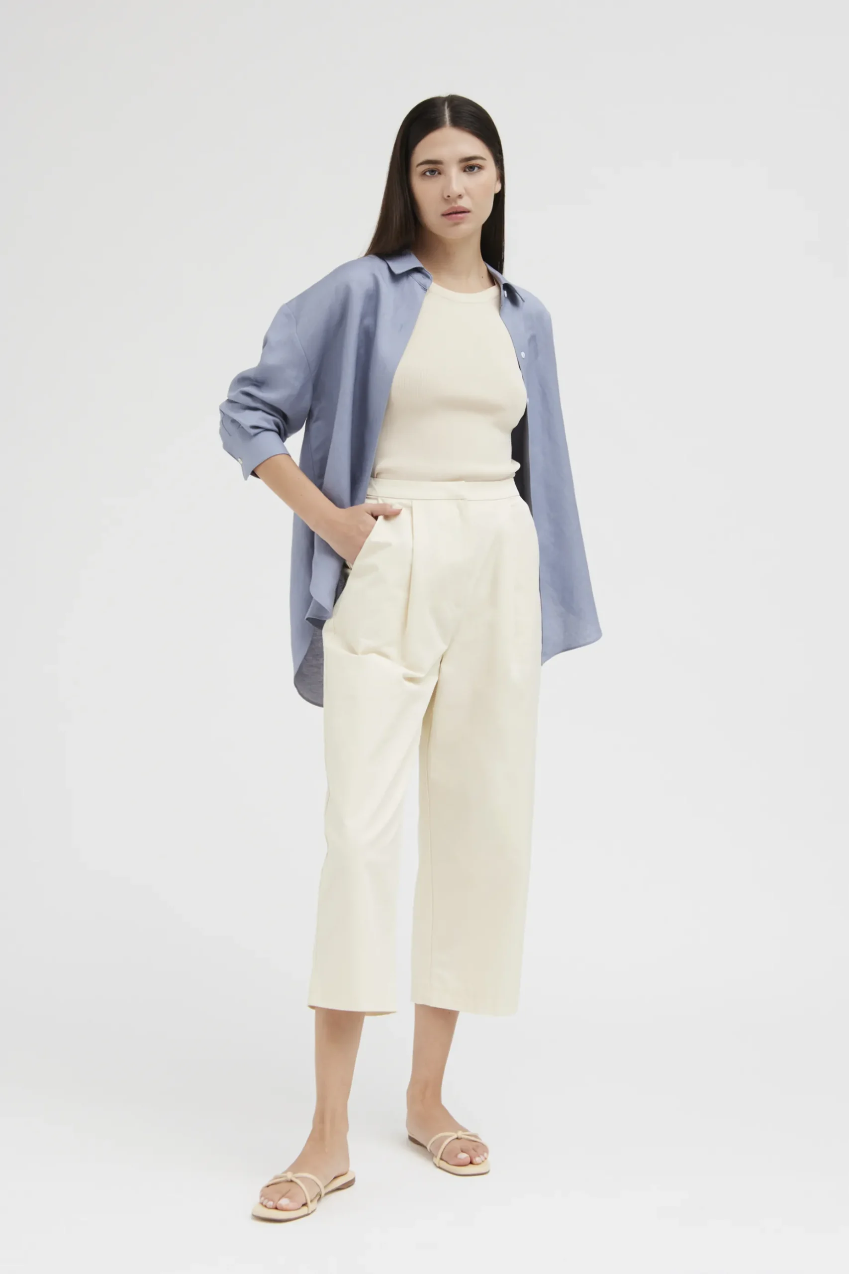 Knitted Boat-Neck Top