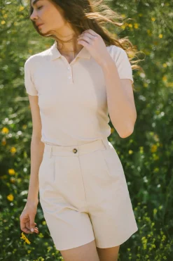 Knitted Polo Top