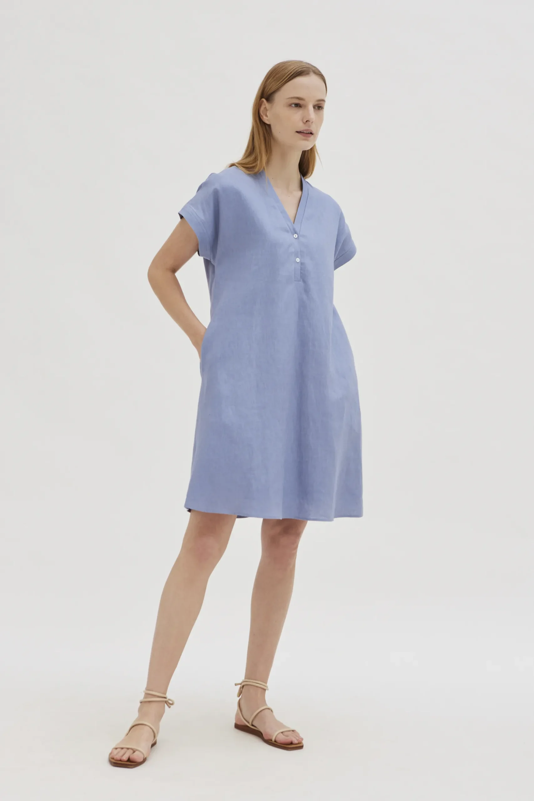 Linen Boxy Shift Dress