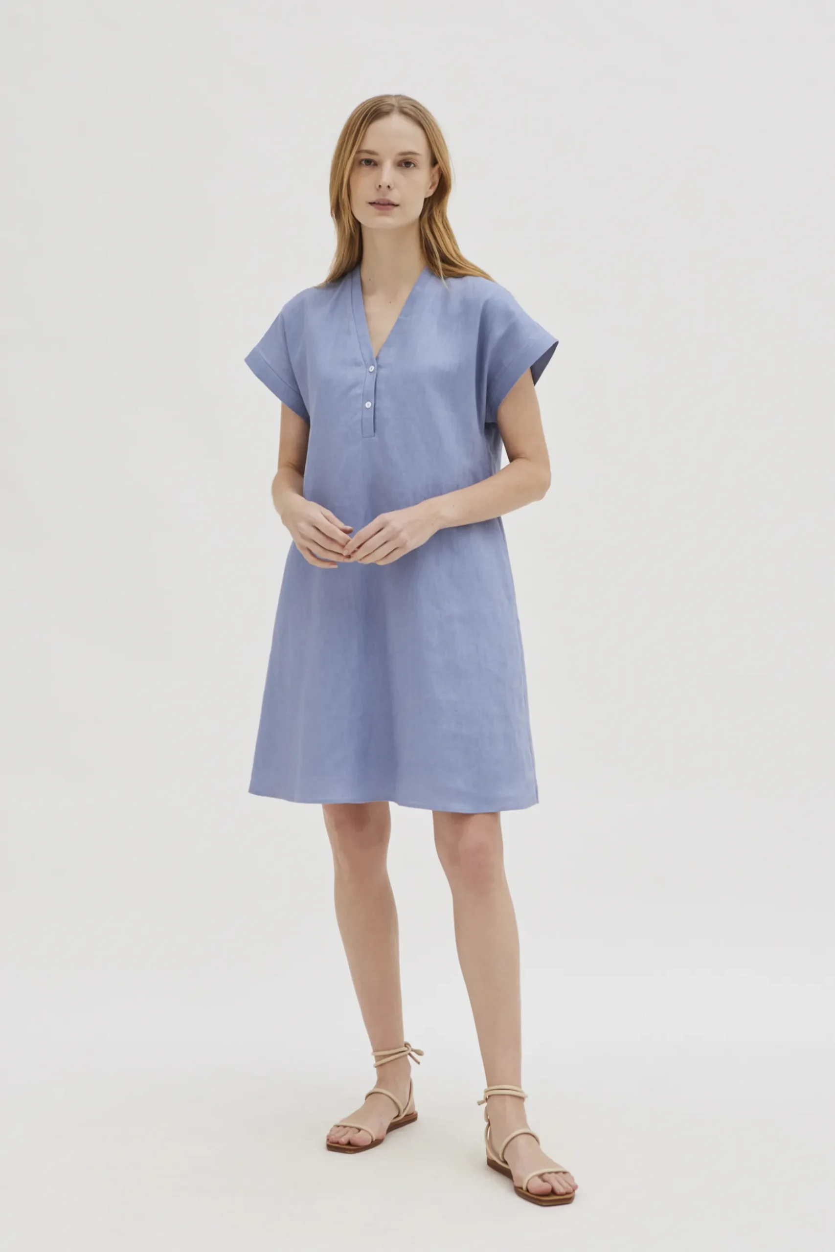 Linen Boxy Shift Dress