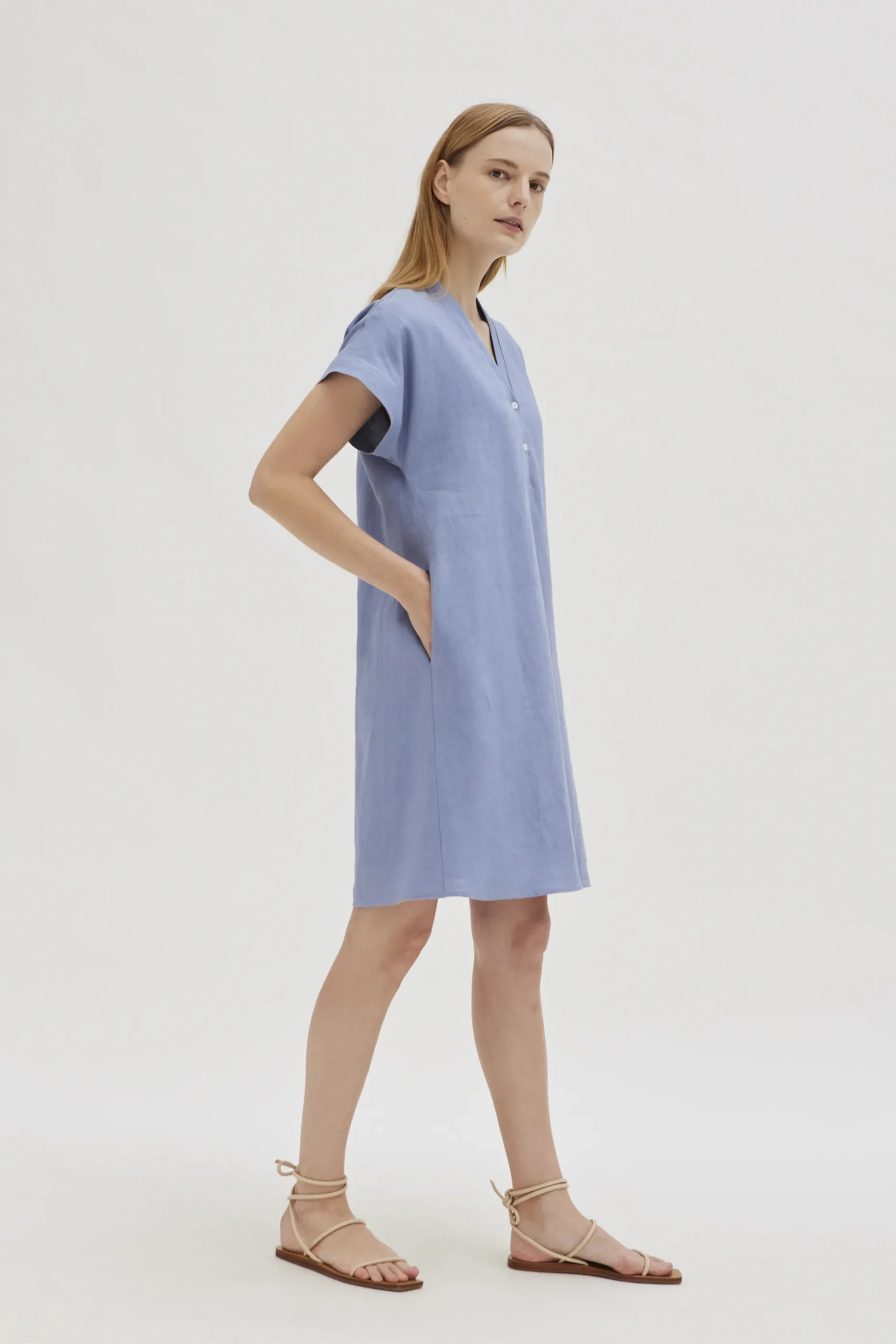 Linen Boxy Shift Dress
