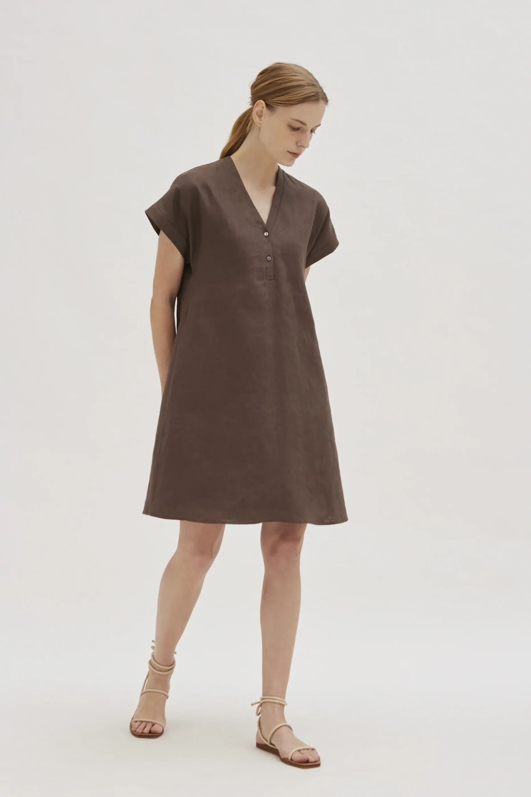 Linen Boxy Shift Dress