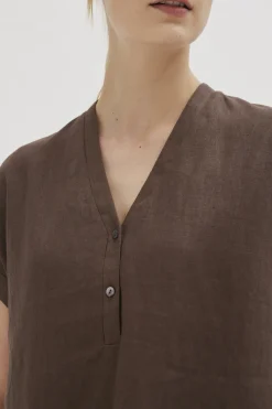 Linen Boxy Shift Dress
