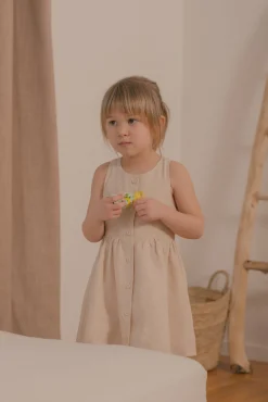 Linen Button-Down Dress