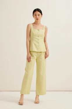 Linen Button-Down Vest