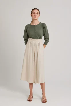 Linen Gathered Culottes