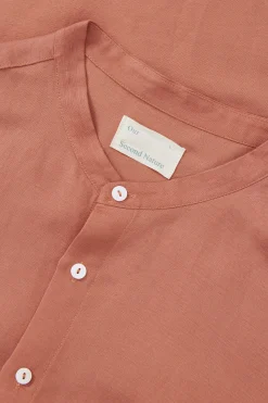 Linen Mandarin Collar Shirt