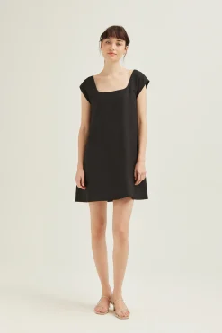 Linen Mini Swing Dress