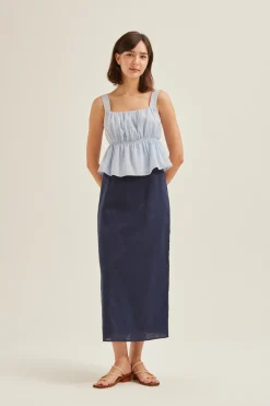 Linen Pencil Skirt