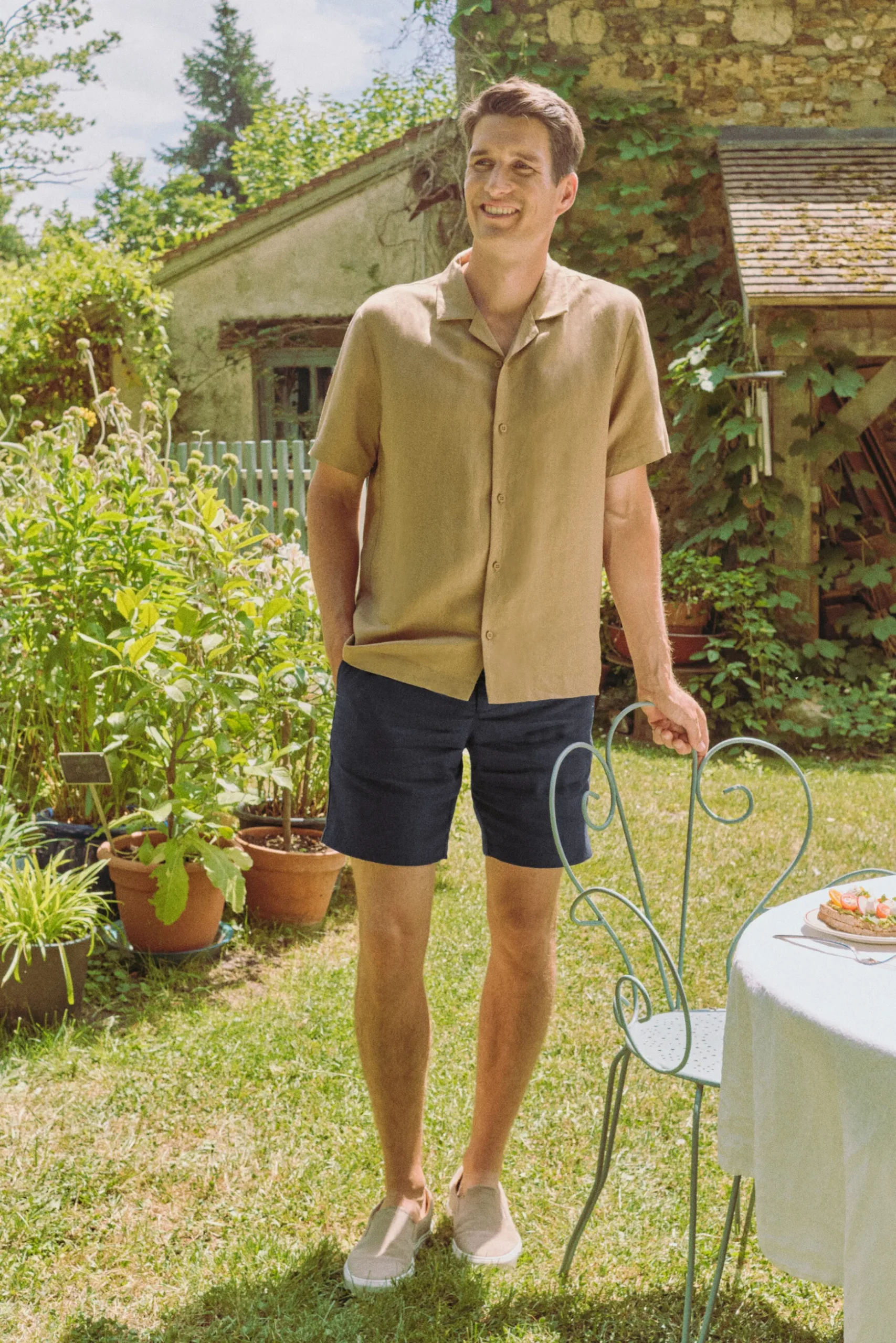 Linen Revere Collared Shirt
