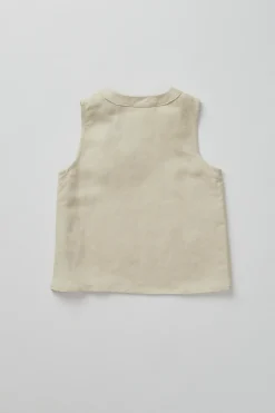 Linen Round-Neck Top