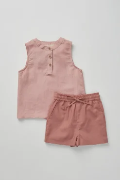 Linen Round-Neck Top