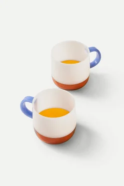[Local Shipping Only] Colourblock Glass Mug Set (Set of 2)