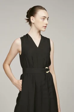 Loop Buckle Midi Dress
