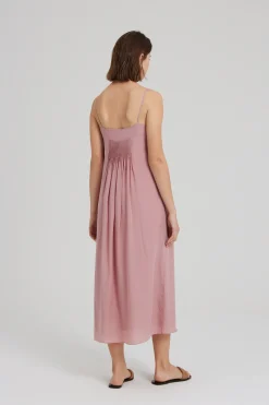 Lyocell Pintuck Tent Dress
