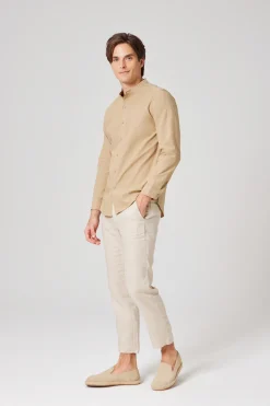 Lyocell-Cotton Long Sleeve Shirt