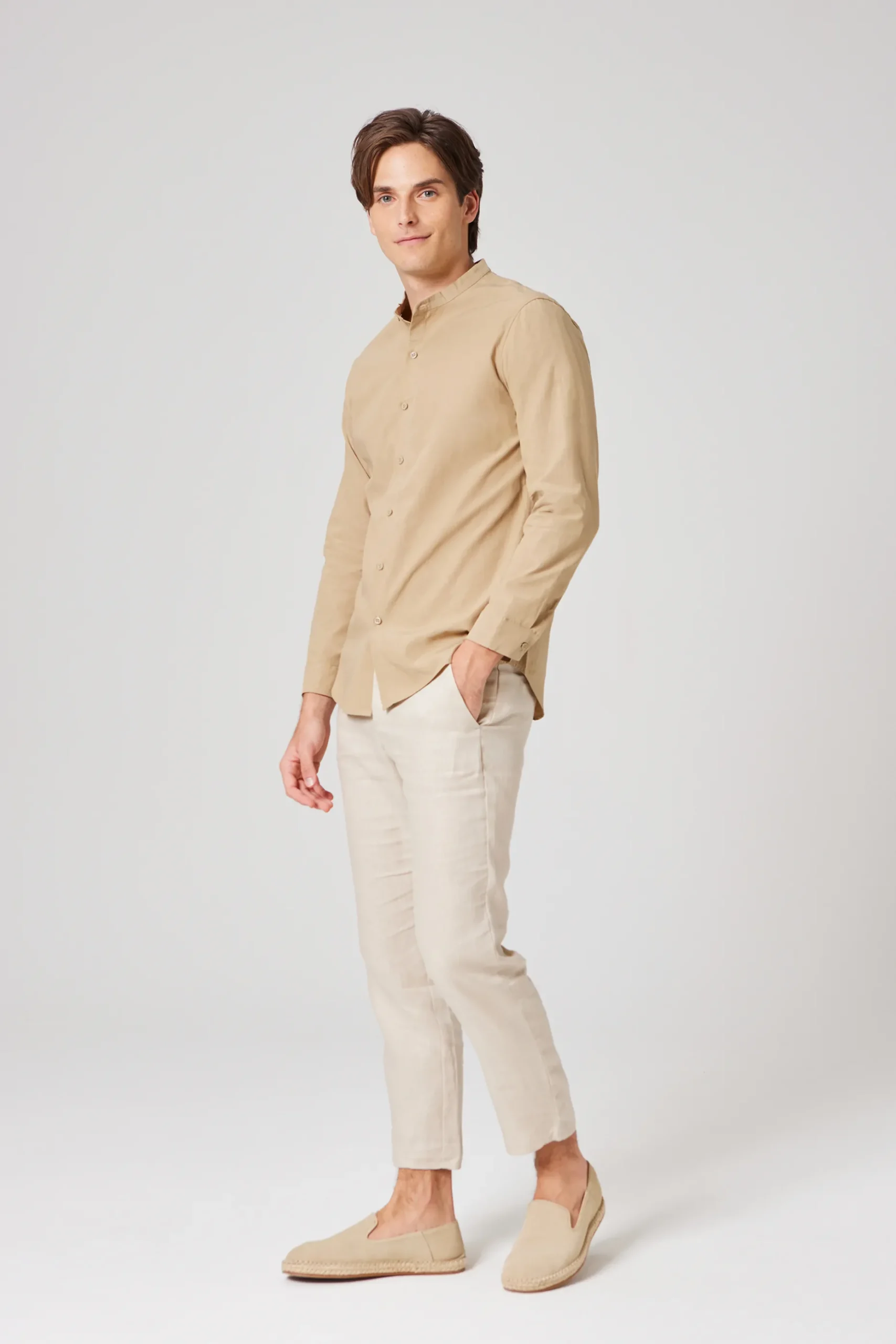 Lyocell-Cotton Long Sleeve Shirt