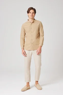 Lyocell-Cotton Long Sleeve Shirt