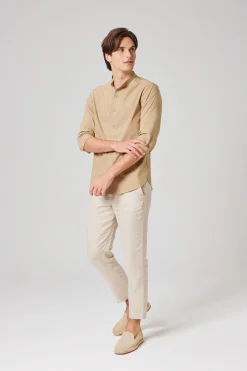 Lyocell-Cotton Long Sleeve Shirt