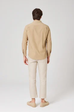 Lyocell-Cotton Long Sleeve Shirt