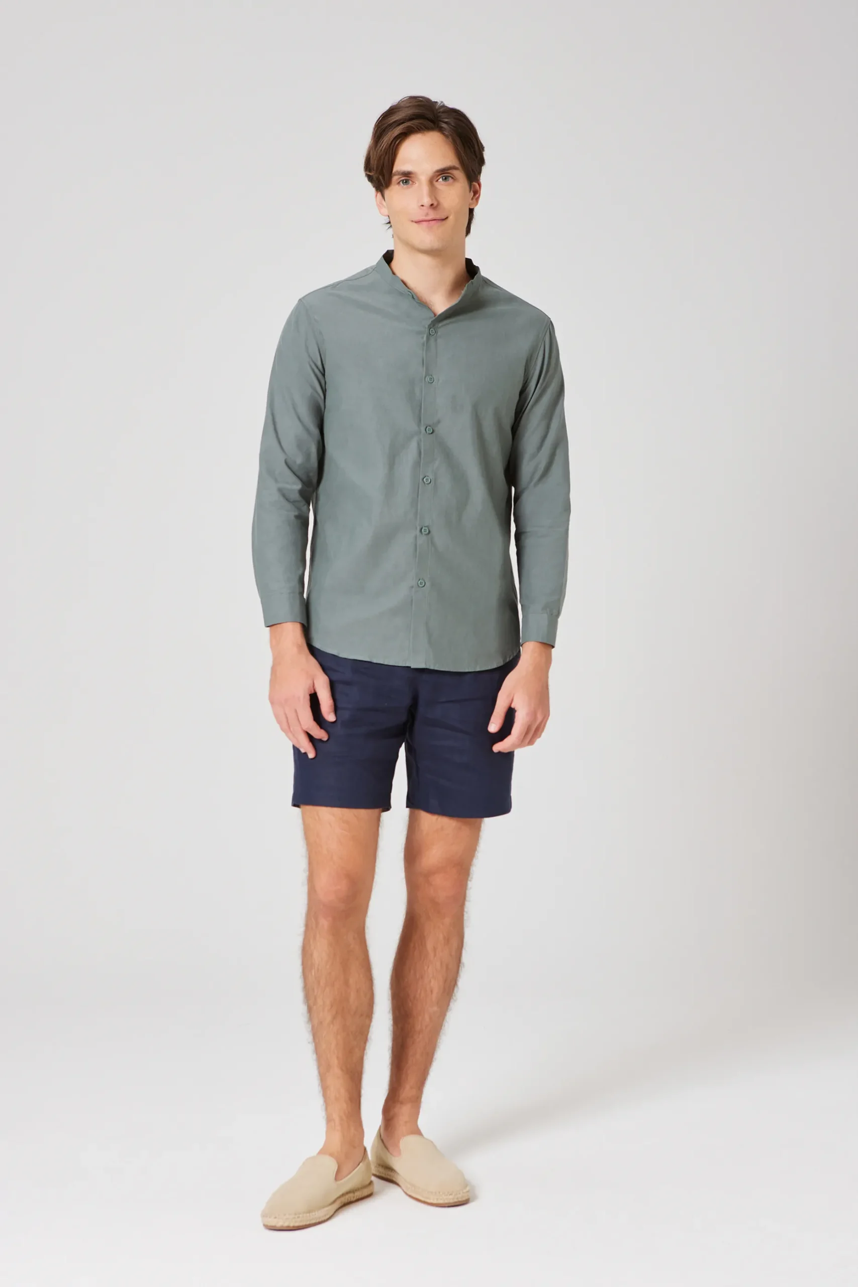 Lyocell-Cotton Long Sleeve Shirt